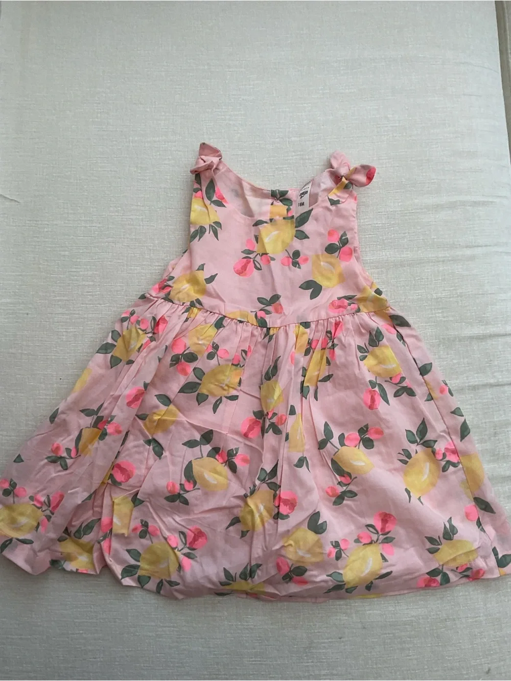 OshKosh B'gosh Pink Lemon Print Cotton Sundress